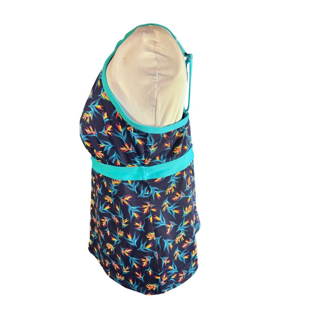 Lands End Womens Swim Suit Tankini Top Only Size M Pull-On With Spaghetti Straps - Picture 8 of 8